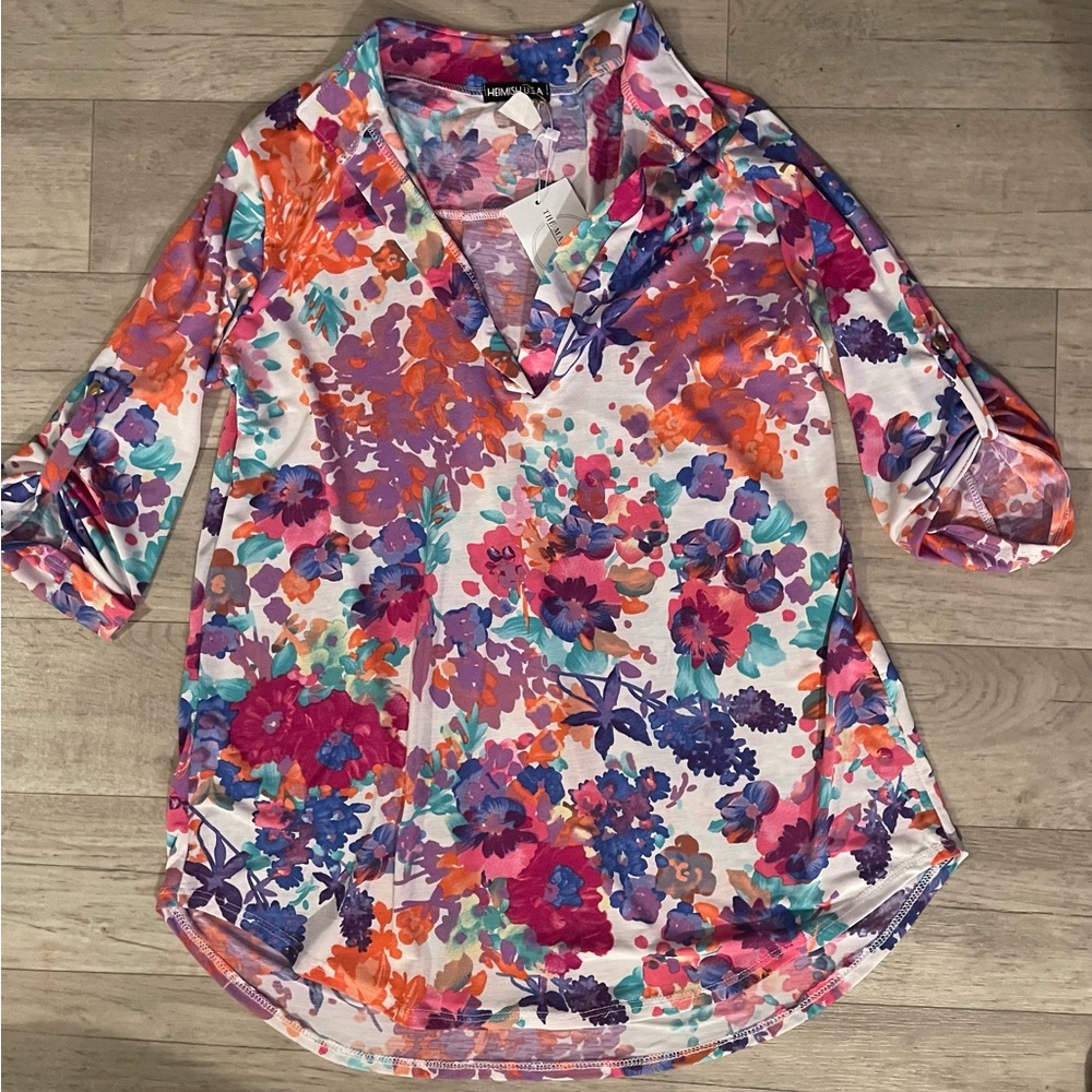 HEIMISH USA Floral Multicolor Blouse